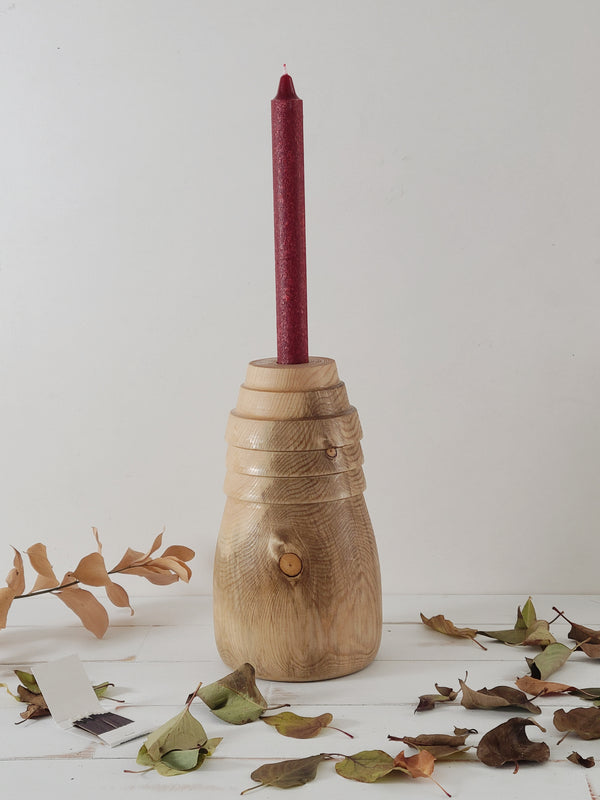 Wood Candlestick